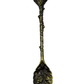 antique brass Ornate Crystal Ritual Spoon