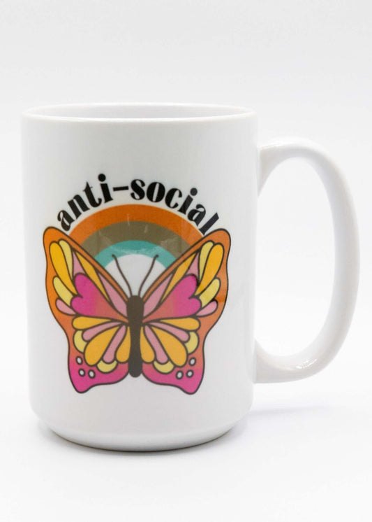 Antisocial Butterfly Coffee Mug 15oz