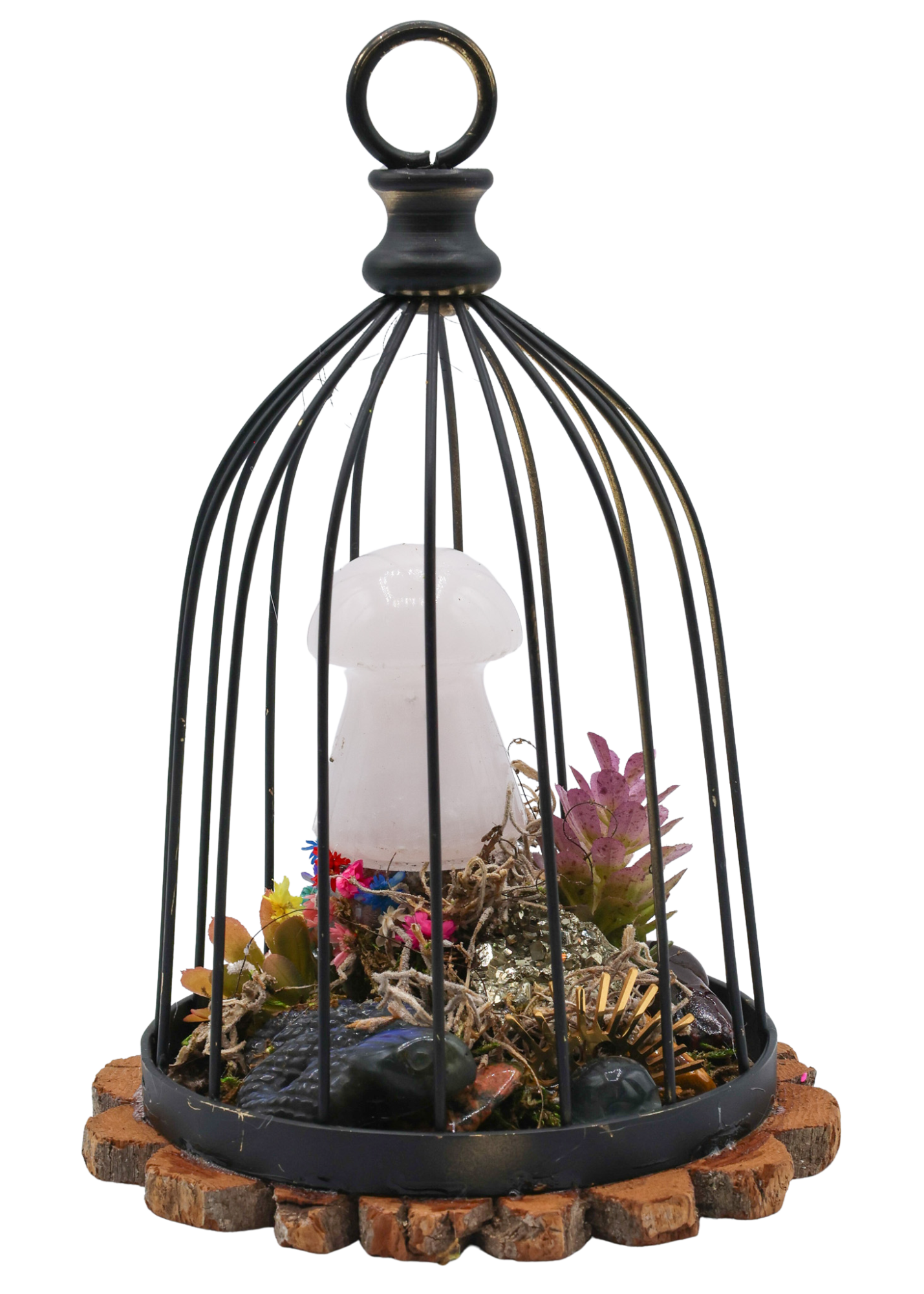 Bird Cage Crystal Sculpture