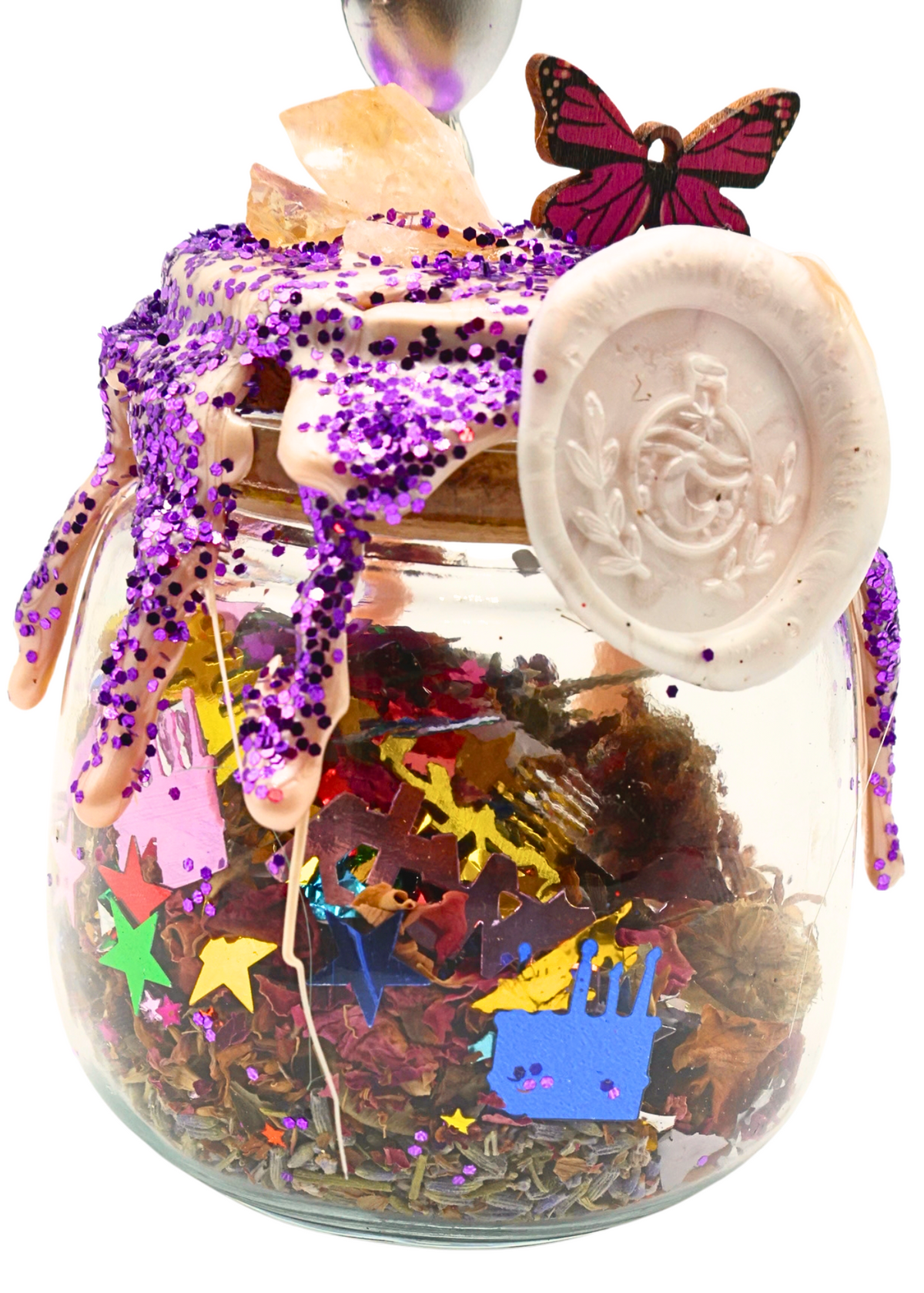 Birthday Wishes & Butterfly Kisses Spell Jar side
