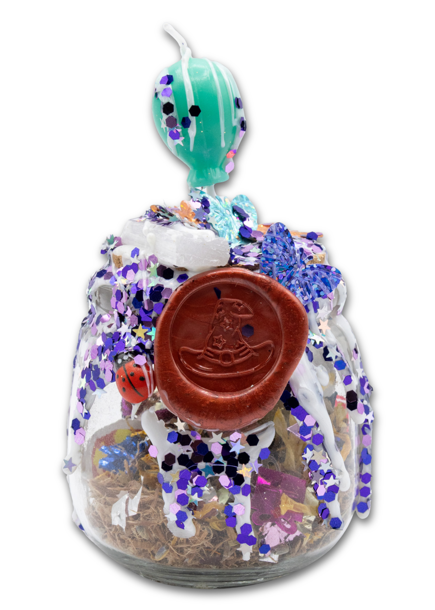 Birthday Wishes & Butterfly Kisses Spell Jar no background