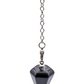 black agate crystal pendulum