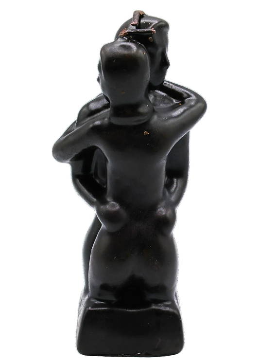 Black Couple Embracing Figure Candle
