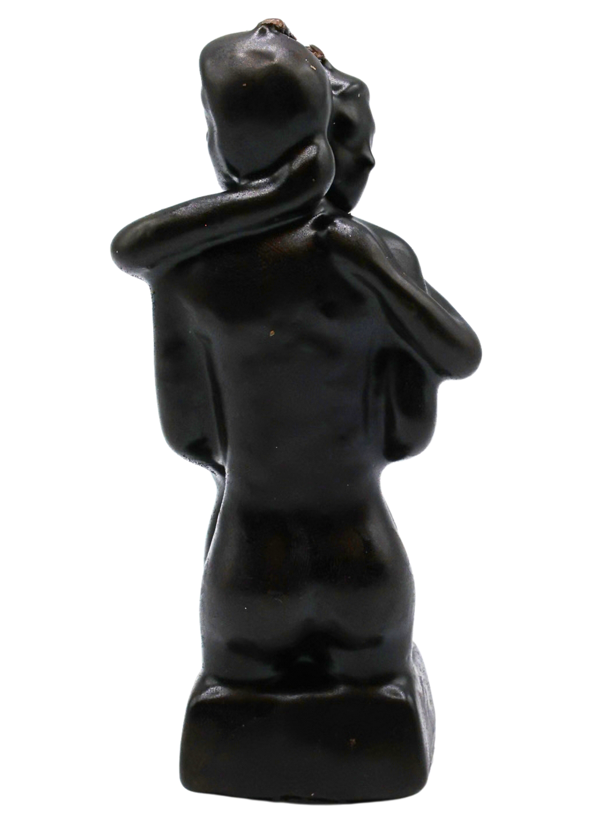 Black Couple Embracing Figure Candle back