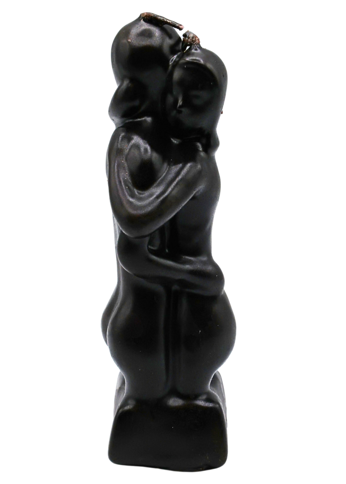 Black Couple Embracing Figure Candle side