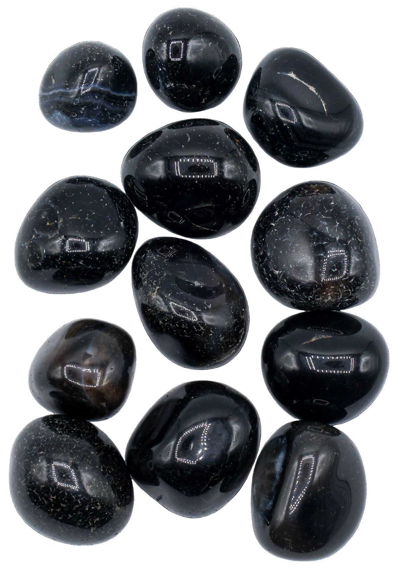 black onyx tumbled stones