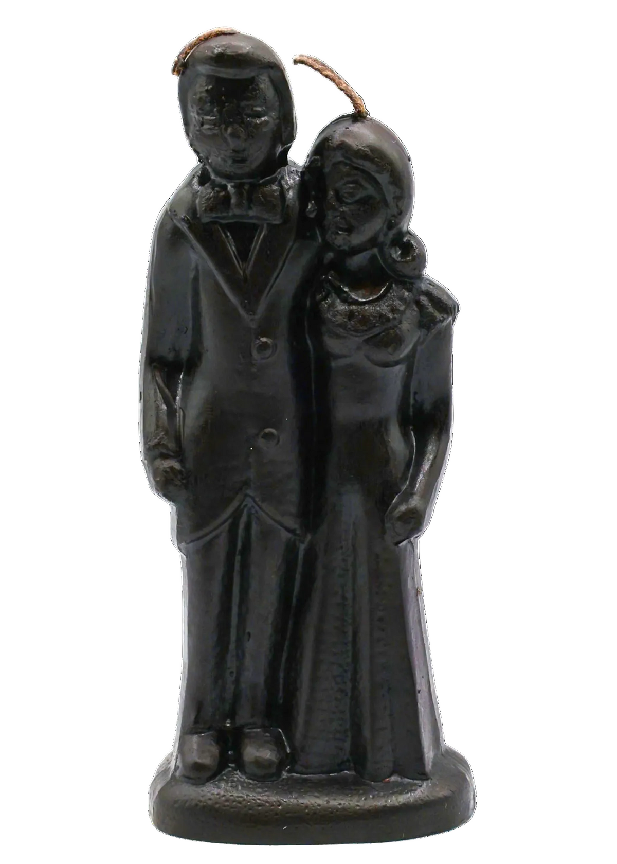Black Wedding Couple Figure Candle