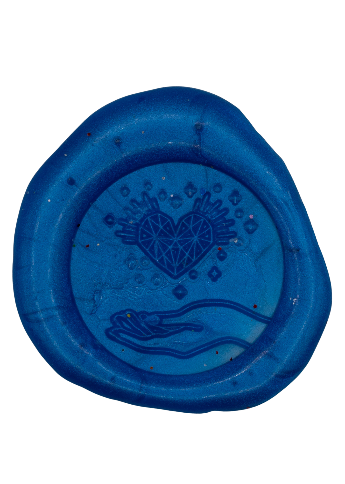 Hand & Heart Wax Seal blue