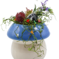 Blue Ceramic Mushroom Crystal Sculpture 3
