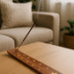 Stars Brass Inlay Wood Incense Burner