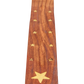 Stars Brass Inlay Wood Incense Burner top