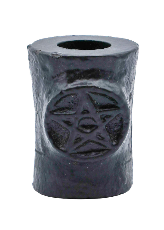 Pentacle Cast Iron Chime Candle Holder
