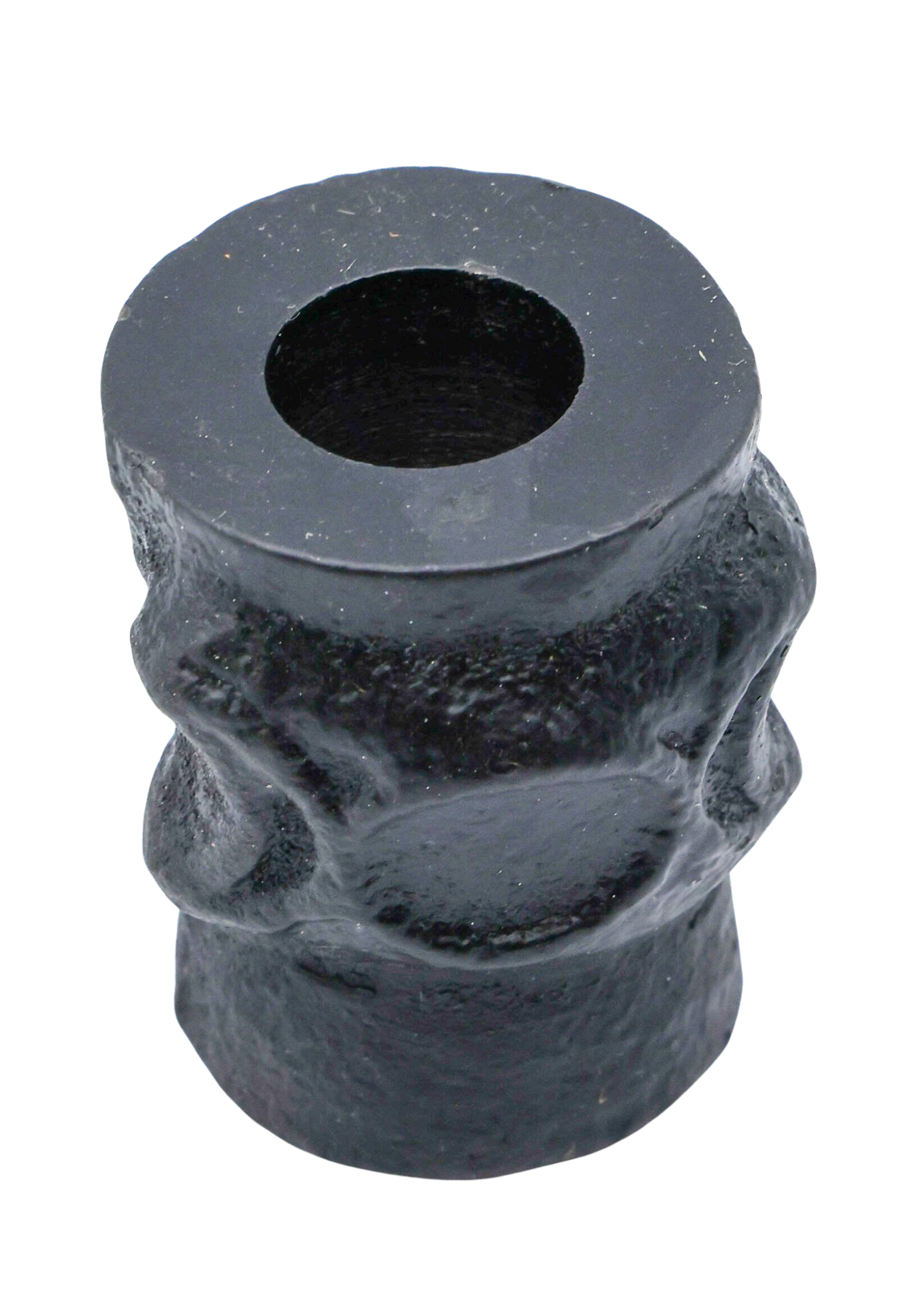 cast iron triple moon chime candle holder angle