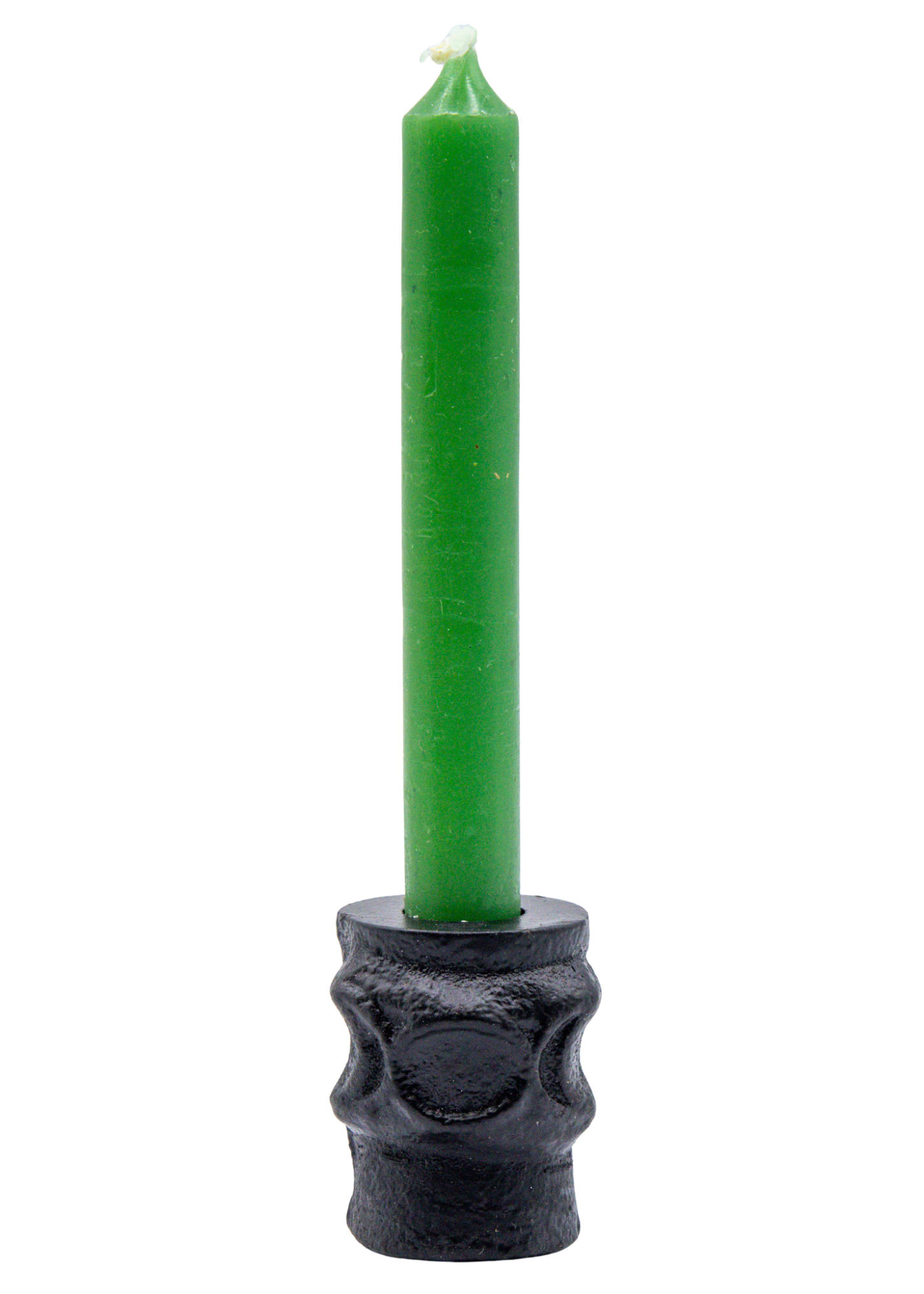 cast iron triple moon chime candle holder with candle