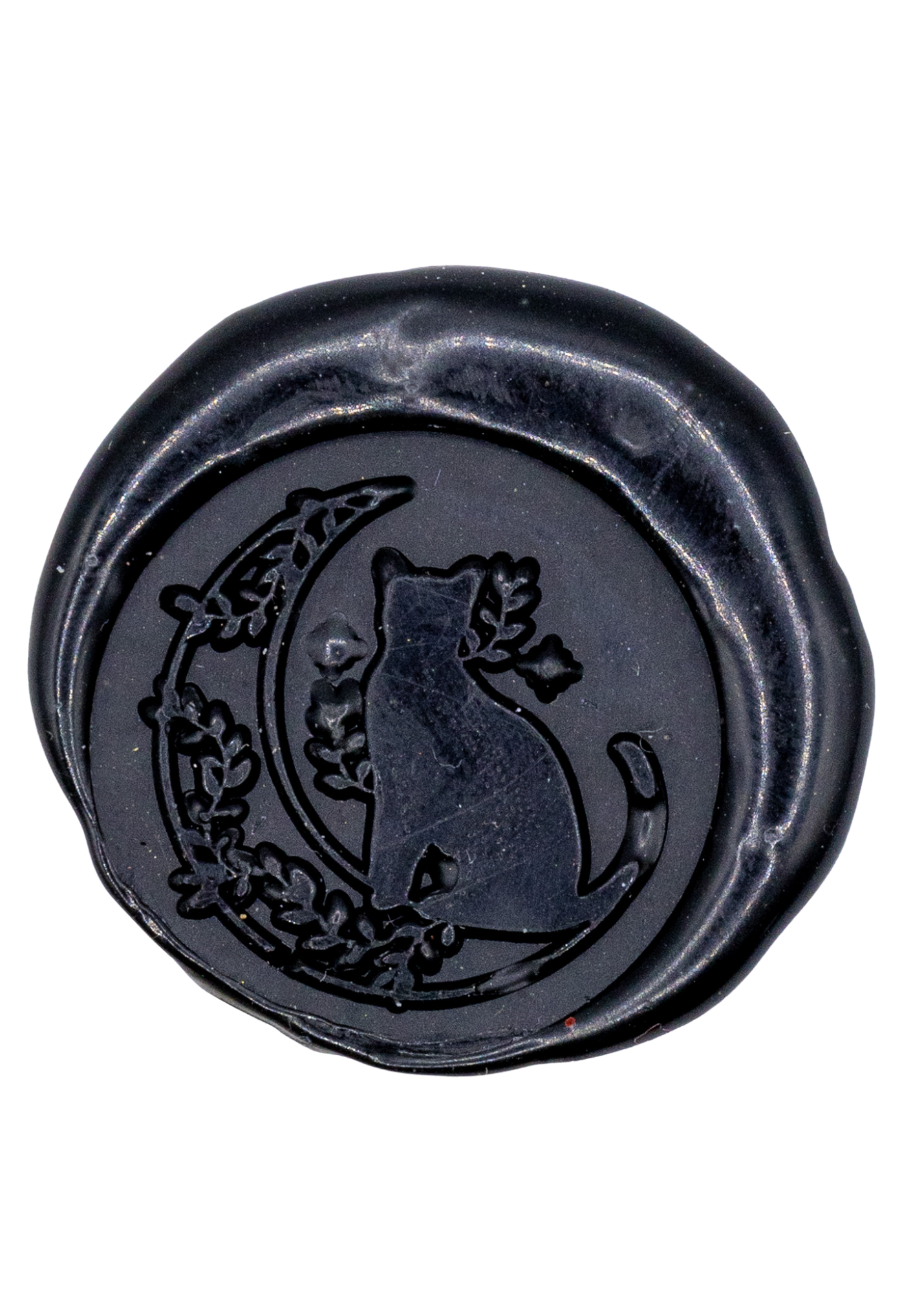 Cat & Moon Wax Seal black
