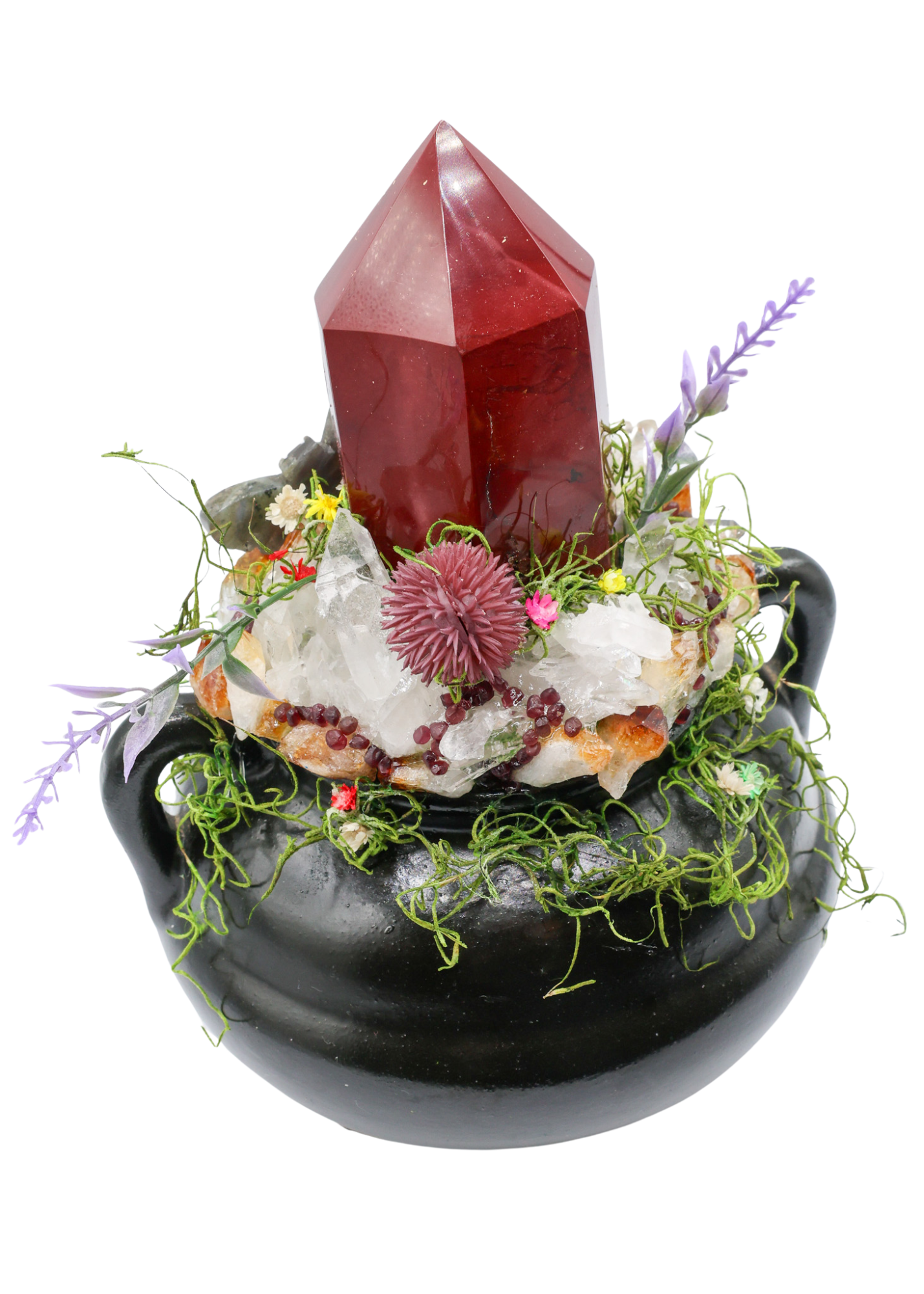 Mookaite Point Cauldron Crystal Sculpture angle 1