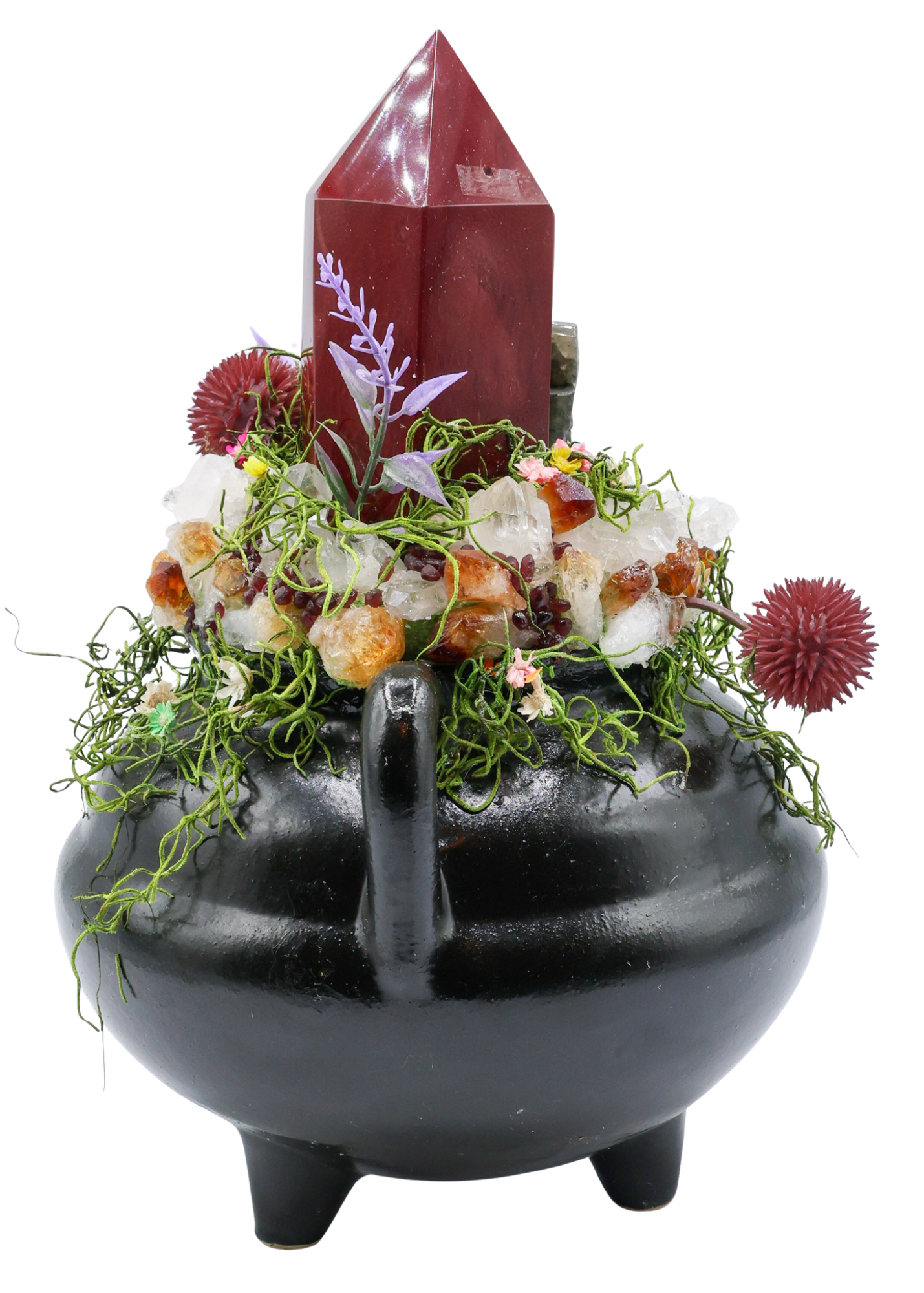 Mookaite Point Cauldron Crystal Sculpture side