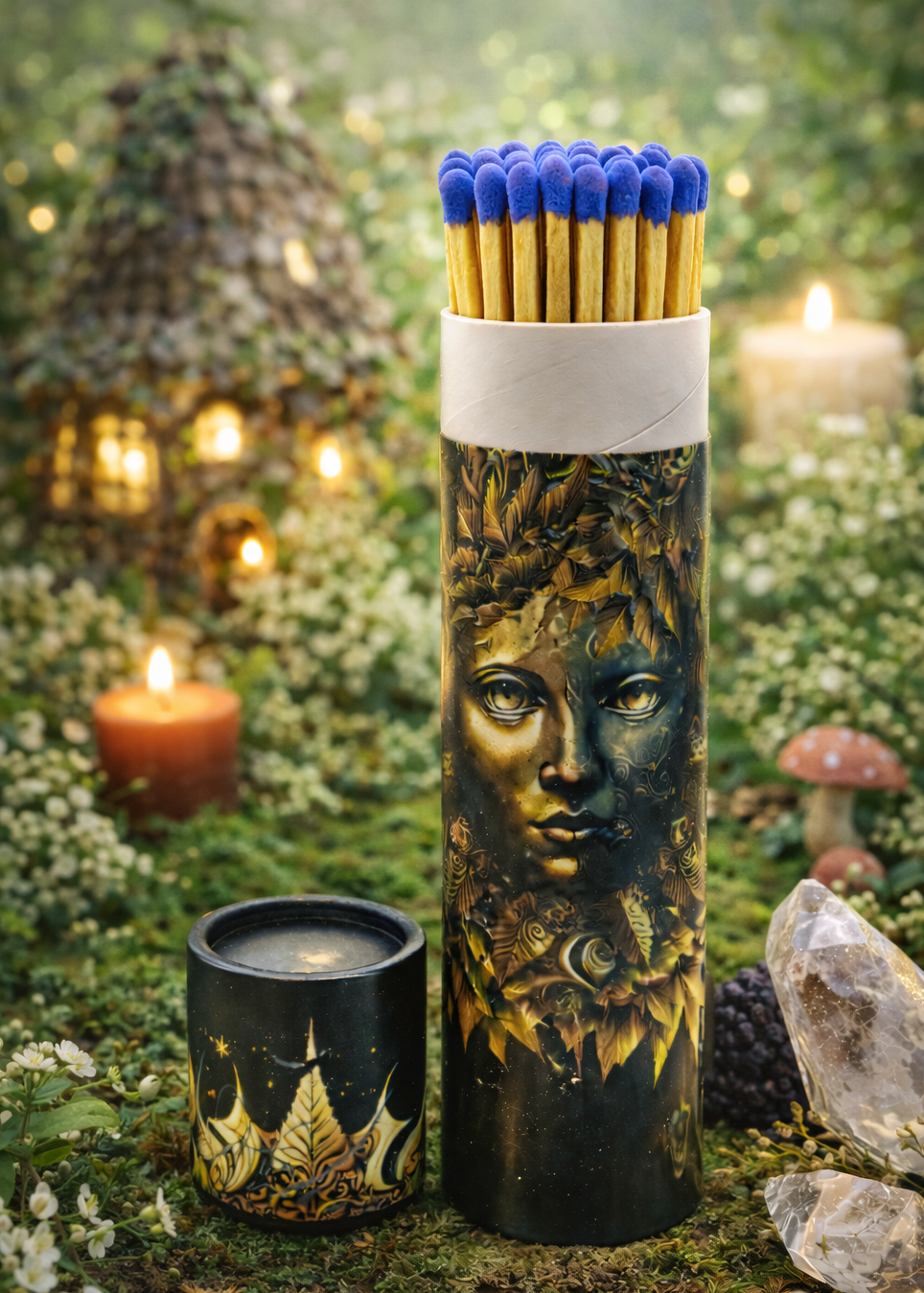 celestrial design long matches in woodland scene