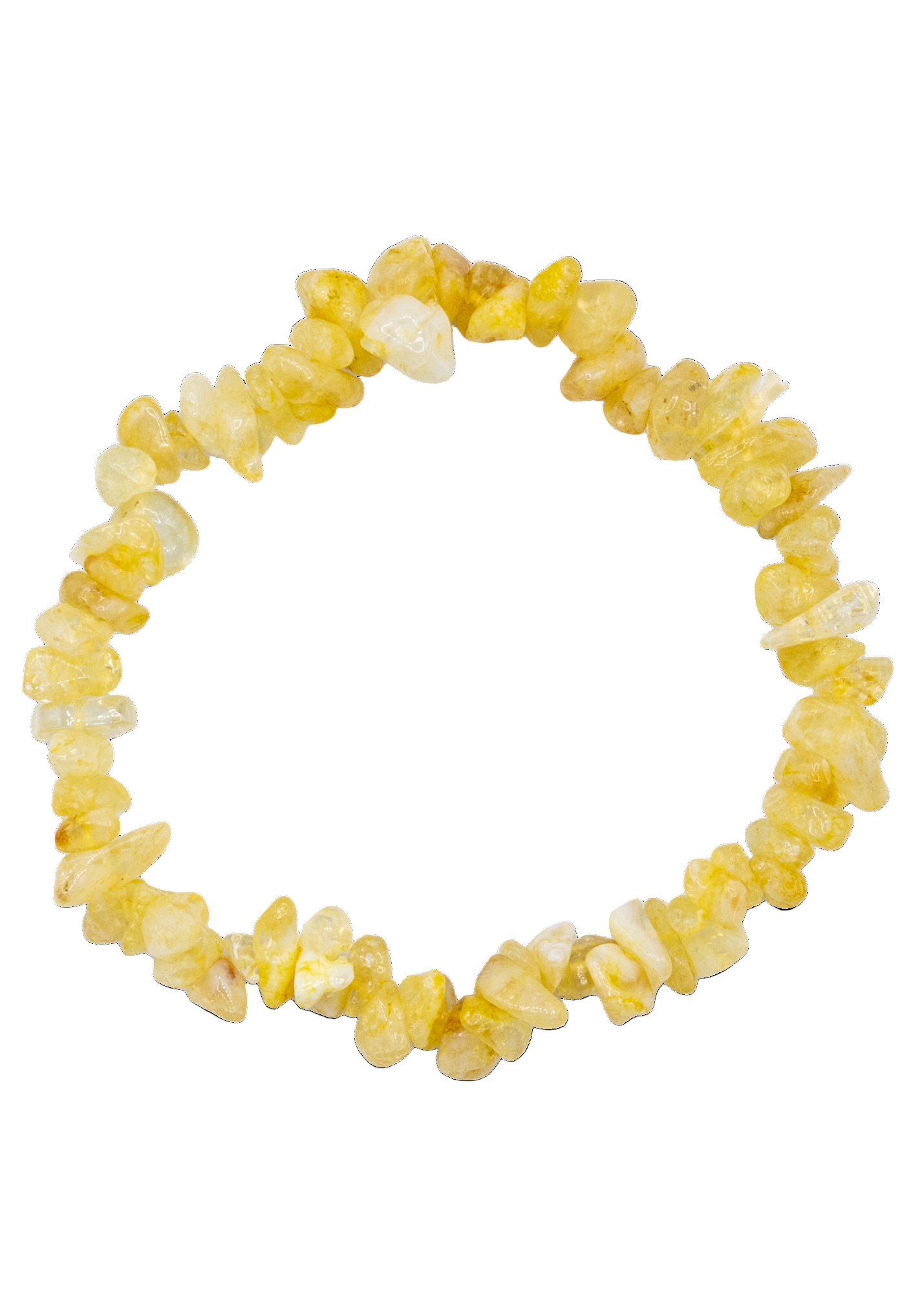 citrine stretch  chip bracelet