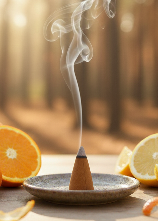 hand dipped citrus incense cones