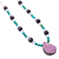 Cobaltocalcite Hand Beaded Necklace right angle