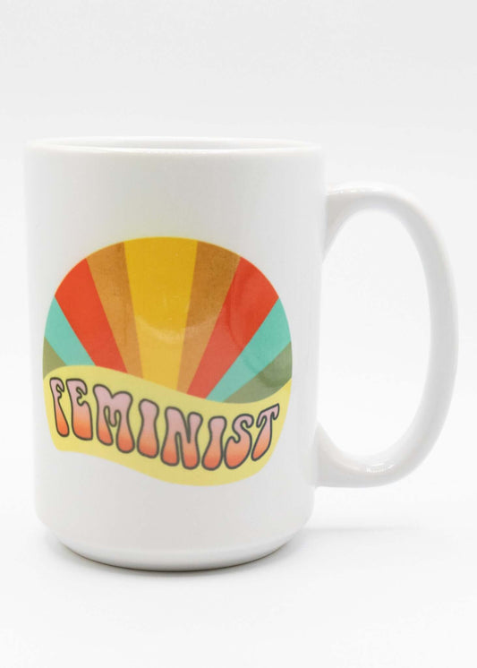 Feminist Rainbow Coffee Mug 15oz