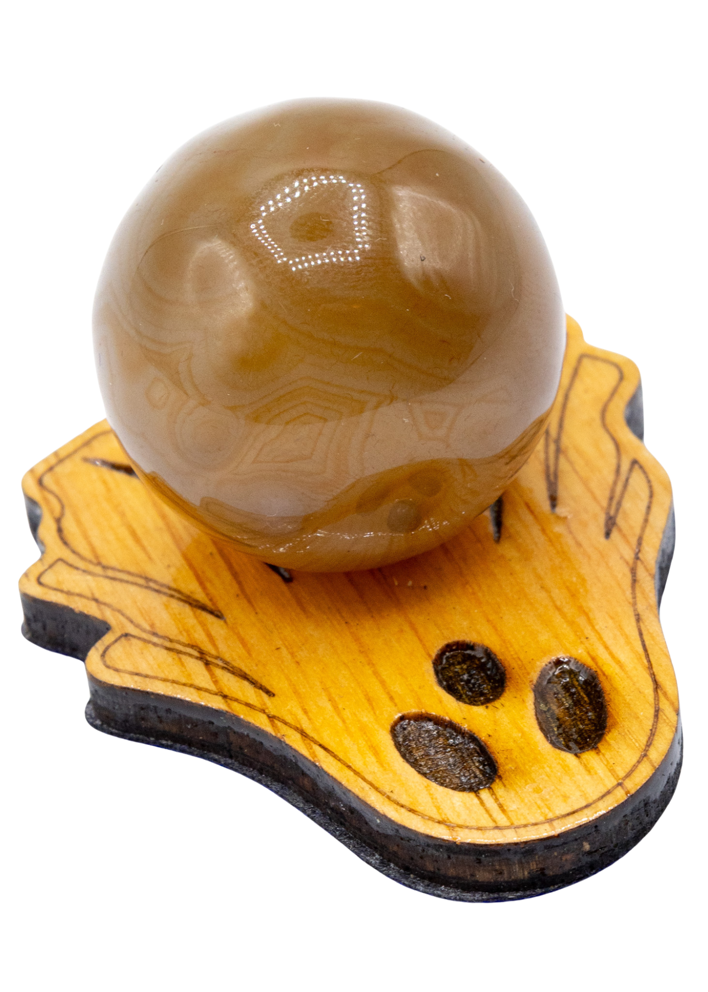 ghost wood crystal sphere holder angle 2