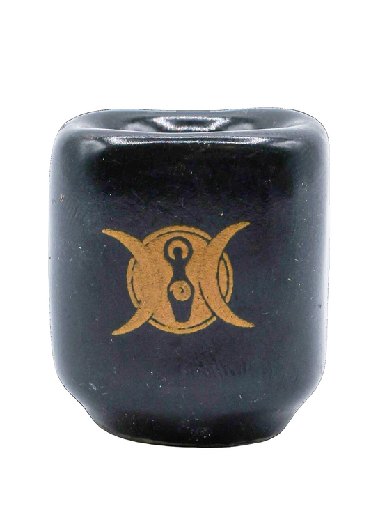 goddess ceramic chime candle holder