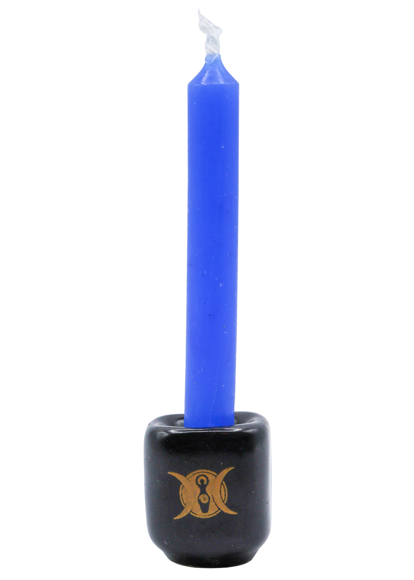 goddess chime candle holder with candle