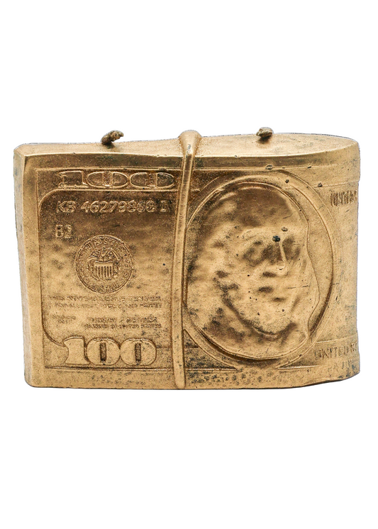 Gold 100 Dollar 2 Wick Candle