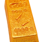 3 Wick Gold Bar Candle angle