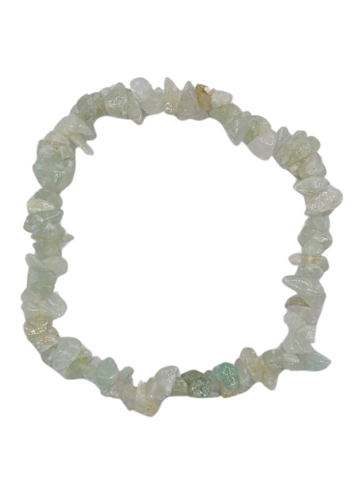 Green Aventurine Chip Stretch Bracelet front view