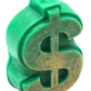 Green Dollar Sign Candle angle