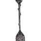 gunmetal silver Ornate Crystal Ritual Spoon