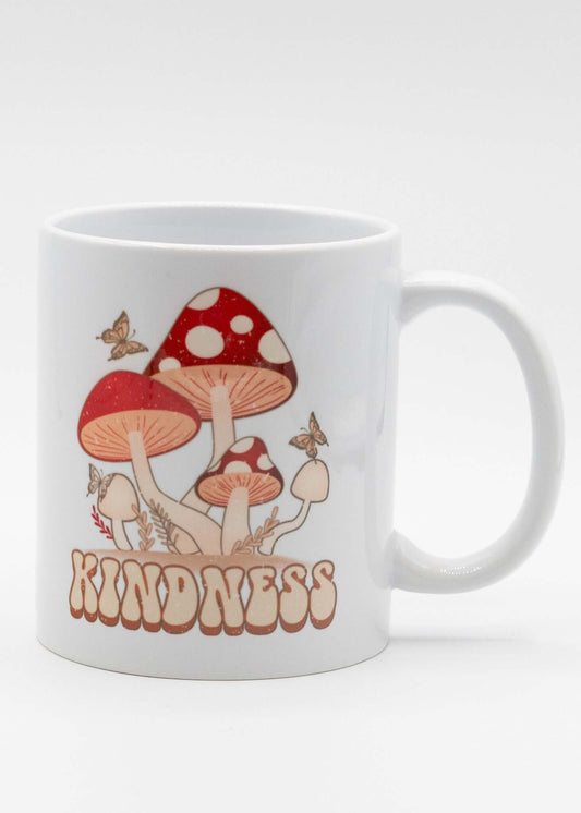 Mushroom & Butterflies Kindness Coffee Mug 11oz