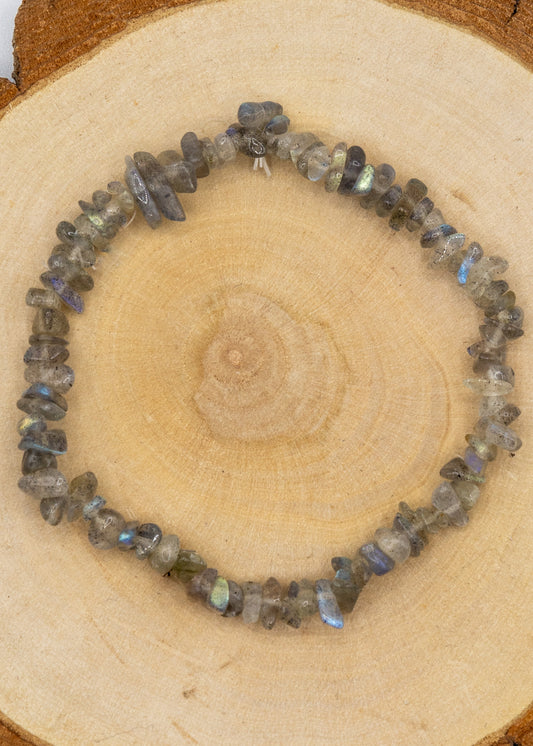 Labradorite Chip Stretch Bracelet