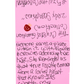 Reverse of handwritten artist card explaining Lady Seraphina crystal guardian symbolism and self-worth