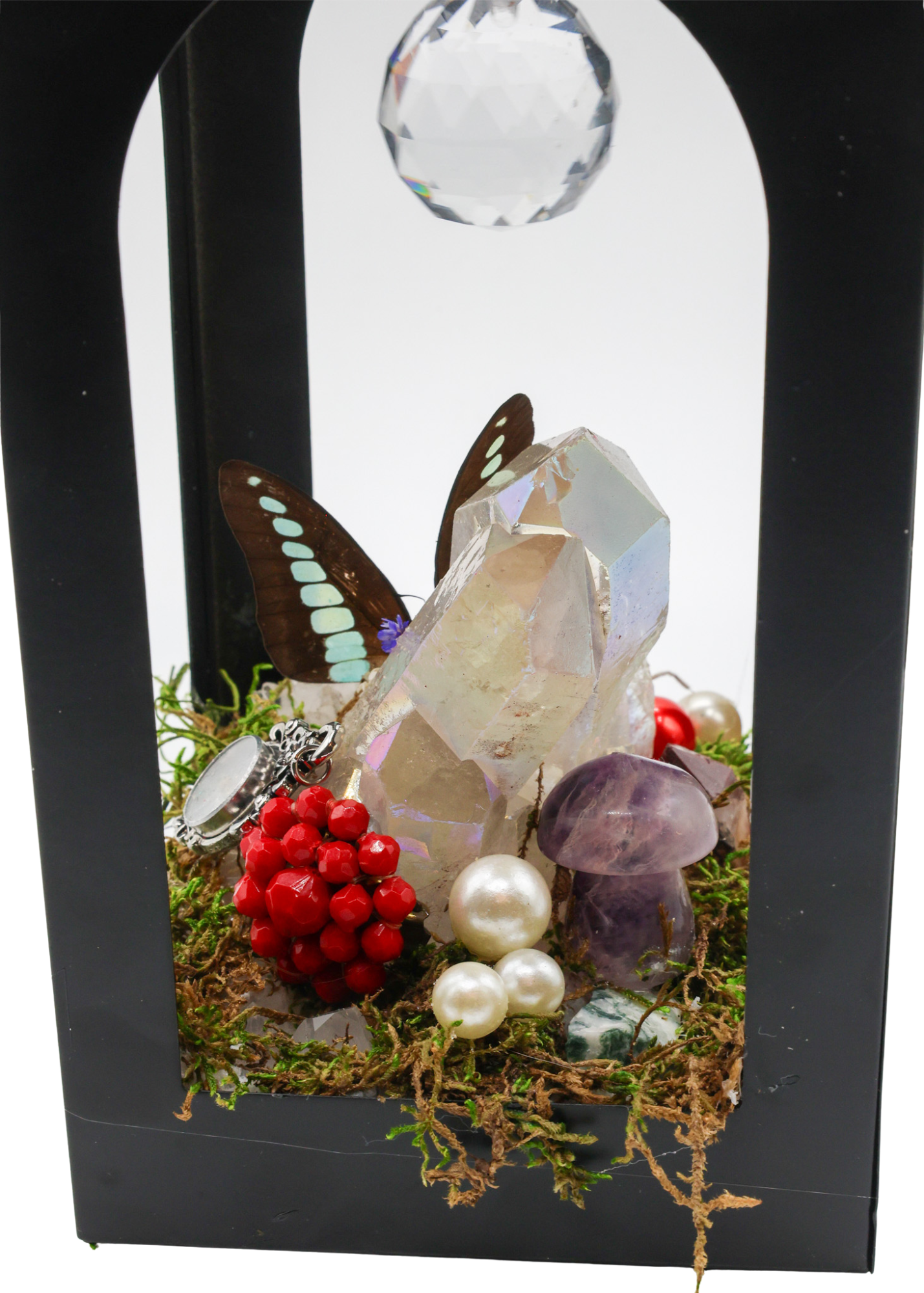 Butterfly Prism Lantern Crystal Sculpture image 4