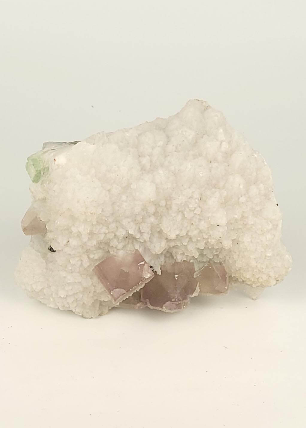 Large Cubic Fluorite on Calcite