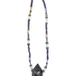 Larvakite Crystal Point Hand-Beaded Necklace