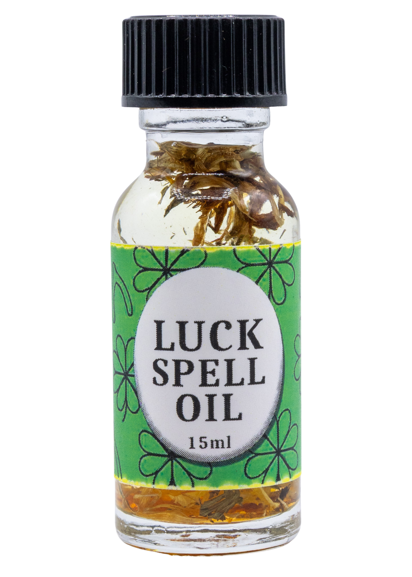 luck spell oil white background
