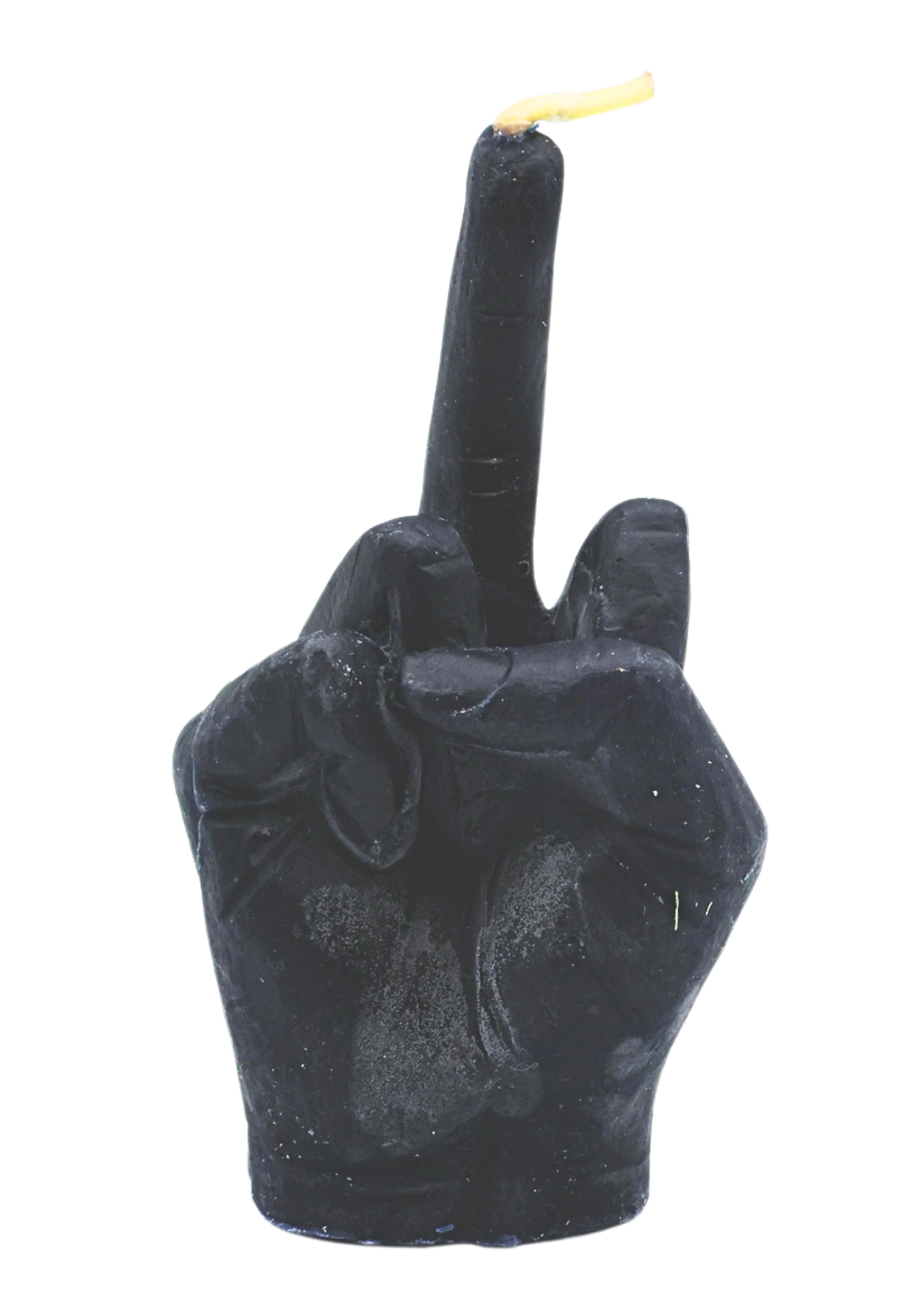 Black Middle Finger Spell Candle back