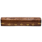 Brass Inlay Moon & stars Coffin Incense Burner closed