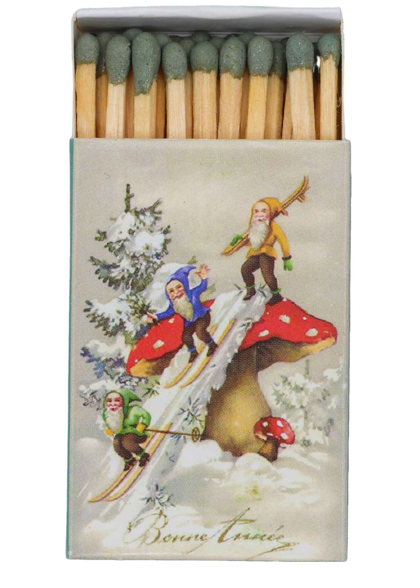 Mushroom Men Design Match Box open