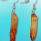 orange aura quartz earring air