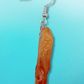orange aura quartz earring single