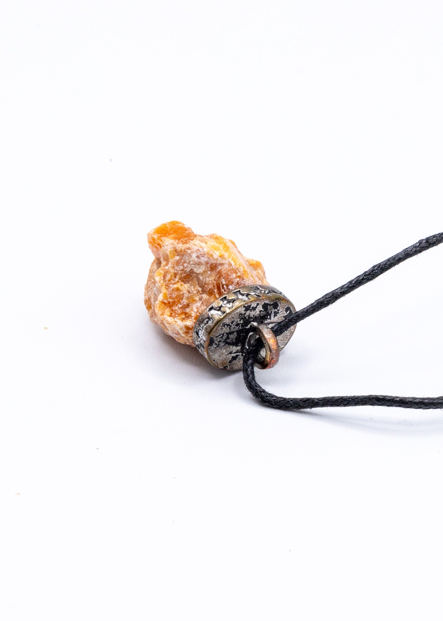 Orange Calcite Crystal Necklace