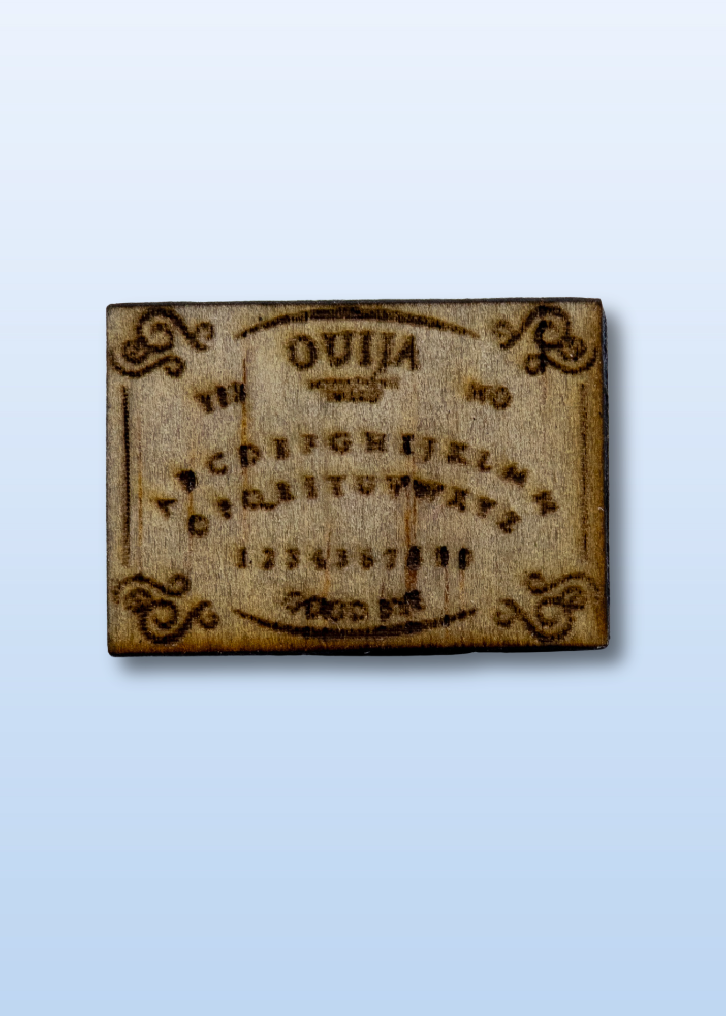 wooden ouija stud earring