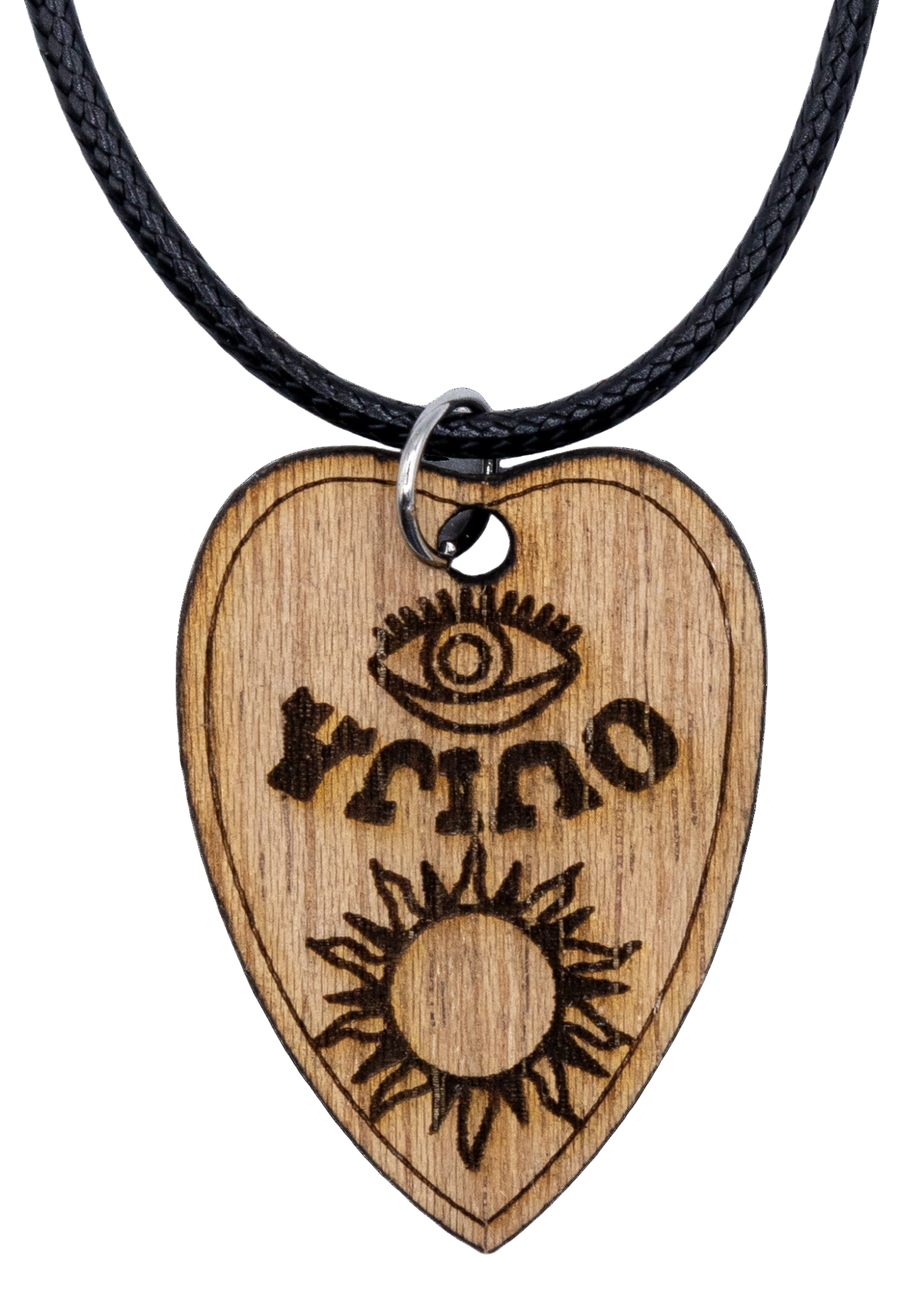 Ouija Planchette Wood Necklace