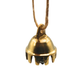 Close-up of the gold bell on the pentacle wreath ornament